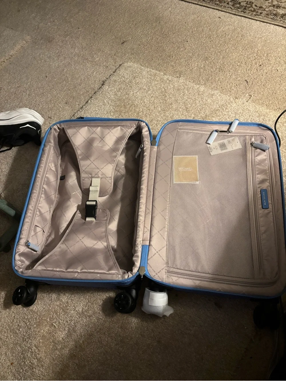Michael Kors Blue Travel Bag Set - Duffel, Carry-On & Cosmetic Case